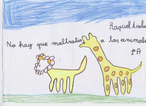 Foto León y jirafa